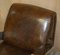 Vintage Art Deco Aviator Heritage Brown Leather & Chrome Armchairs, Set of 2 4