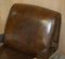 Vintage Art Deco Aviator Heritage Brown Leather & Chrome Armchairs, Set of 2, Image 4