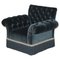 Chelsea Butterfly Black Velvet Chesterfield Armchair from George Smith 1