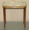 Vintage French Empire Nesting Tables in Italian Carrara Marble & Brass, Set of 3 4
