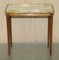 Vintage French Empire Nesting Tables in Italian Carrara Marble & Brass, Set of 3, Image 4