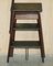 Antique French Napoleon III Hardwood & Leather Library Step Ladder, 1850s 12