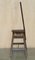Antique French Napoleon III Hardwood & Leather Library Step Ladder, 1850s, Image 6