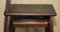 Antique French Napoleon III Hardwood & Leather Library Step Ladder, 1850s 14