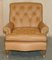 Chesterfield Brown Leather Armchair from Howard & Sons, 1860s 3