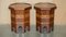 Moroccan Inlay Side End Lamp Wine Tables from Libertys London, Set of 2 1