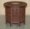 Burmese Octagonal Carved Side Table from Liberty, 1910s, Image 17