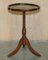 British Pie Crust Racing Green Leather Gold Leaf Tripod Table 16