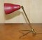 Mid-Century Moderne Tischlampe mit Rotem Original Schirm von Boris Lacroix, 1950er 15