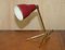 Mid-Century Modern Table Lamp with Red Original Shade from Boris Lacroix, 1950s, Image 2