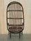 French Bamboo Steel Base Porters Wingback Armchair, Image 20