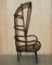 French Bamboo Steel Base Porters Wingback Armchair 19
