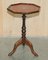 Gold Leaf Embossed Oxblood Leather Tripod Table 18