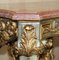 Baroque Metal Rams & Maiden Head Marble Topped Console Table 4