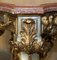 Baroque Metal Rams & Maiden Head Marble Topped Console Table 8