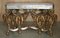 Baroque Metal Rams & Maiden Head Marble Topped Console Table 20
