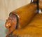 Butacas Chesterfield victorianas antiguas grandes de cuero marrón tallado, 1870. Juego de 2, Imagen 8
