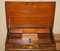 Victorian Hardwood Marquetry Inlaid & Brown Leather Davenport Desk, Image 16