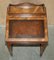 Victorian Hardwood Marquetry Inlaid & Brown Leather Davenport Desk, Image 11