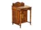 Viktorianischer Davenport Schreibtisch aus Hartholz mit Intarsien & braunem Leder 2