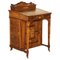 Victorian Hardwood Marquetry Inlaid & Brown Leather Davenport Desk, Image 1