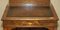 Viktorianischer Davenport Schreibtisch aus Hartholz mit Intarsien & braunem Leder 7