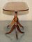 Table Basse Ovale Vintage en Cuir Teint et Vieilli à la Main avec Roulettes Lion 20