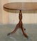 Vintage Hand Dyed and Aged Brown Leather Oval Coffee Table with Lion Castors 4