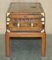 British Army Brown Leather Trunk Coffee Table Honi Soit Qui Mal Y Pense 2