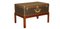 Vintage Brown Leather Suitcase Trunk Coffee Table attributed to Louis Vuitton for Louis Vuitton, Image 1