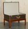 Vintage Brown Leather Suitcase Trunk Coffee Table attributed to Louis Vuitton for Louis Vuitton, Image 18