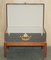 Vintage Brown Leather Suitcase Trunk Coffee Table attributed to Louis Vuitton for Louis Vuitton 19
