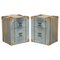 Globetrotter Beistelltische aus Aluminium & Braunem Leder von Timothy Oulton, 2er Set 1