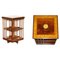 Sheraton Revival Flamed Hardwood Walnut & Satinwood Revolving Bookcase Table, Image 2