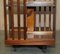 Sheraton Revival Flamed Hardwood Walnut & Satinwood Revolving Bookcase Table 12