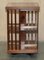 Sheraton Revival Flamed Hardwood Walnut & Satinwood Revolving Bookcase Table, Image 19