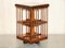 Sheraton Revival Flamed Hardwood Walnut & Satinwood Revolving Bookcase Table, Image 1