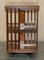 Sheraton Revival Flamed Hardwood Walnut & Satinwood Revolving Bookcase Table, Image 7