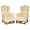 Italian Carolean High Back Wingback Armchairs, 1880s, Set of 2 1