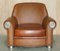Thomasville Safari Leather Woven Armchair & Footstool Ottoman Brown Leather, Set of 2 11