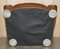 Thomasville Safari Leather Woven Armchair & Footstool Ottoman Brown Leather, Set of 2 15