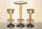 Antique Art Deco High Bar Table & Stools, Set of 3 20