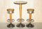 Antique Art Deco High Bar Table & Stools, Set of 3, Image 20