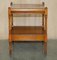 Flamed Mahogany Side Table with Butlers Serving Tray from Bradley Furniture, 1980s 15