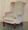 Victorian Style Claw & Ball Feet Floral Wingback Armchairs, 1970s, Set of 2, Image 2