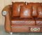 Thomasville Safari Brown Leather Woven Sofas, Set of 2 4