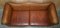 Thomasville Safari Brown Leather Woven Sofas, Set of 2 16