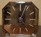 Horloge de Cheminée Art Déco en Verre Rose Saumon, Angleterre, 1920s 3