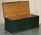 Hand Painted Green Trunk Chest in Pine, Austria, 1856 17