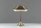 Lámpara de mesa danesa de palisandro y metal, años 60, Imagen 3